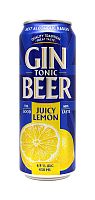 "GINBEER (ДЖИНБИР) СО ВКУСОМ И АРОМАТОМ ДЖИНА, ТОНИКА И ЛИМОНА", 0,43 л, ж/б