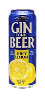 "GINBEER (ДЖИНБИР) СО ВКУСОМ И АРОМАТОМ ДЖИНА, ТОНИКА И ЛИМОНА", 0,43 л, ж/б
