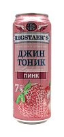 "РЕГСТАЕРС ПИНК СО ВКУСОМ ДЖИНА, ТОНИКА И КЛУБНИКИ", 0,43 л, ж/б