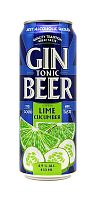 "GINBEER (ДЖИНБИР) СО ВКУСОМ И АРОМАТОМ ДЖИНА, ТОНИКА, ОГУРЦА И ЛАЙМА", 0,43 л, ж/б