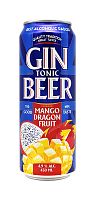 "GINBEER (ДЖИНБИР) СО ВКУСОМ И АРОМАТОМ ДЖИНА, ТОНИКА, ПИТАХАЙИ И МАНГО", 0,43 л, ж/б