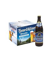 Упаковка "Benediktiner Weissbier", 0,5 л, светлое фильтрованное пастеризованное безалкогольное, 12 бут