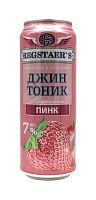"РЕГСТАЕРС ПИНК СО ВКУСОМ ДЖИНА, ТОНИКА И КЛУБНИКИ", 0,43 л, ж/б