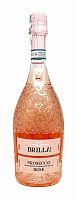 "BRILLA  PROSECCO ROSE", 0,75 л, игристое розовое брют